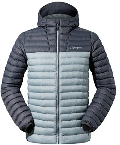 Berghaus Men's Vaskye Synthetic Insulated Jacket | Extra Warm | Durable Coat | Lightweight Design | Puffer Jacket, Monument/Grey Pinstripe, L