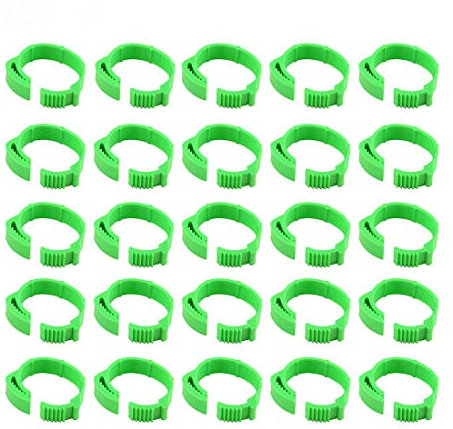 ncyn 100Pcs veränderbare Länge Hühnerkeule Ring Geflügel Fuß Digital Label für Huhn/Ente/Pigeon Geflügel Farming Tiermanagement Logo Identification Tool