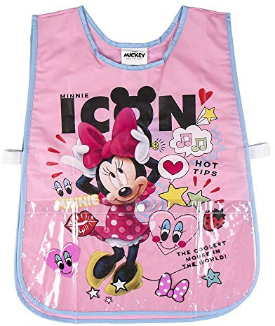 CERDÁ LIFE'S LITTLE MOMENTS Unisex-Kinder 2200006540 Minnie wasserdichte Schürze-Offizielle Disney Lizenz, Rosa, Einheitsgröße