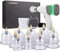 12-teiliges elektrisches Schröpf-Set, Cellulite-Schröpftherapie-Massagegerät, wiederaufladbares Vakuum-Schröpfen, einstellbares Saugset, Gua Sha und Schröpfgerät, Schmerzlinderung für den Rücken