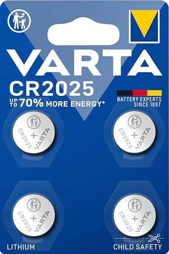 VARTA Pile Bouton Lithium CR2025 - Blister de 4