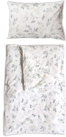 Puckdaddy Flora|biancheria da letto|set di biancheria da letto per bambini per lettini per neonati|motivo a ramoscelli |biancheria da letto di alta qualità e di facile manutenzione