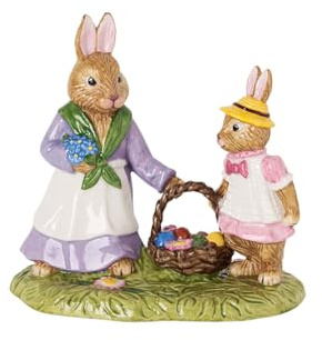 Villeroy & Boch Bunny Tales Prato Fiorito, Statuetta in Porcellana 8x13x12cm, Multicolore