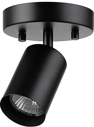 Globe Electric 57498 Pratt 1-Light Track Lighting Spotlight, Matte Black, Bulb Not Included