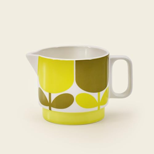 Orla Kiely Block Flower Ochre Milk Jug, 400ml
