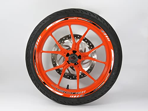 BIKE-label Felgenrand Aufkleber Set schwarz weiß kompatibel für KTM 790 Duke X710111