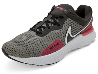 Nike DD0490-200 React Miler 3 Sneaker Male MEDIUM ASH/White-Hyper PINK-Black 43