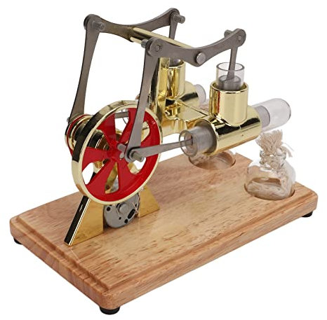 Heißluft-Stirlingmotor-Modell, goldenes geräuscharmes Stirlingmotor-Modell für bis zum Unterricht