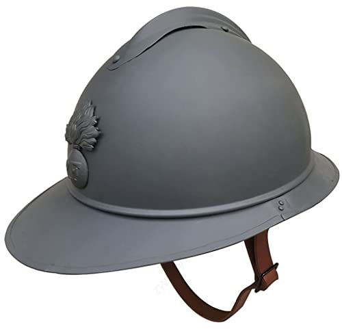 Casco Tattico, Francia M1915 Celmetto Adrian, Casco di Ferro WW1 WW2 Riproduzione di elmetto dell'Esercito Vintage dell'Esercito Francese retrò per Airsoft Paintball Gioco