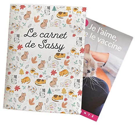 Protège carnet de santé personnalisé pour animaux, carnet chien, carnet chat, carnet de santé chien C717