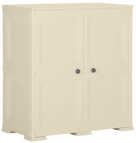 CKioict Küchenschrank Büroschrank Materialschrank Kunststoffschrank 79x43x85,5 cm Holzdesign Angora-Weißfür Flur Schlafzimmer Wohnzimmer Esszimmer