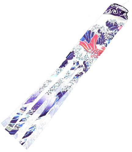 BESPORTBLE Vogeldekorationen 2St Fisch-Windsack Windsocken Outdoor Heavy Duty Embleme sehen japanischer Windsack Karpfen-Flagge Japanischer Stil das Schild dekorativer Stil Drachen schmücken