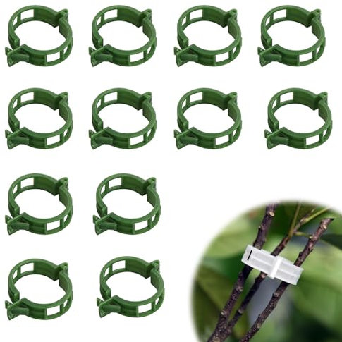 GZWY 200 Stück Pflanzenclips Für Kletterpflanzen, Pflanzenklammern Tomatenclips, Kunststoff Tomatenklammern für Kletterpflanzen, Pflanzen zubehör für Kletterpflanzen, Pflanzen Clips, Blumen klammern