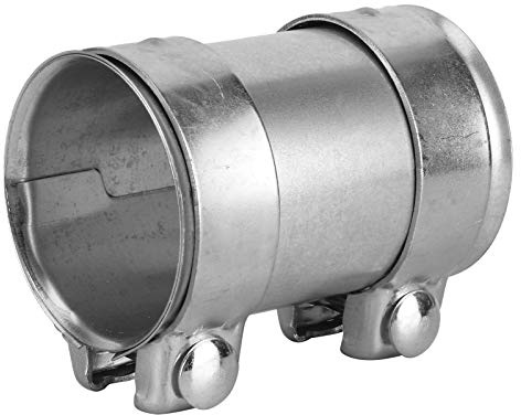 Universal Exhaust Pipe Joint Clamp - Galvanized Steel Sleeve with 4.9in Length for Pipe, Muffler, Catalytic Converters Connection