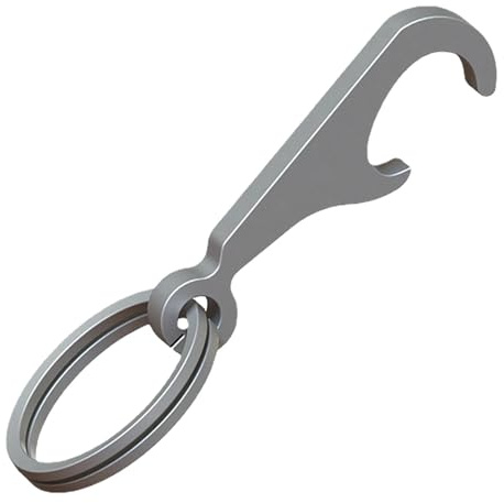 Portachiavi apribottiglie – Portachiavi apribottiglie in titanio, cavatappi leggero, apribottiglie tascabile, apribottiglie riutilizzabile, apribottiglie per viaggi e cucina