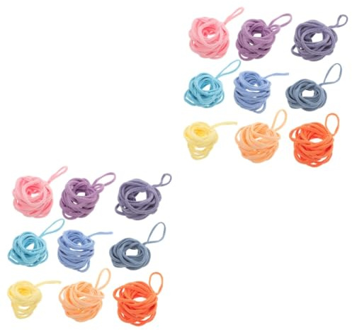 NUOBESTY 360pcs Weaving Loom Loops Elastic Refill for Boys and Girls Weaving Loom Crafts Boys and Girls Activity Potholder Loops