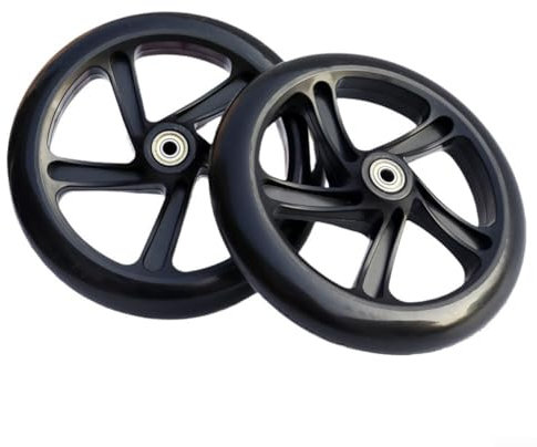 SPORTARC Roller-Reifen, Rollschuh-Räder, PU-Räder für Wagen, Trolleys (180 mm x 30 mm, schwarz)