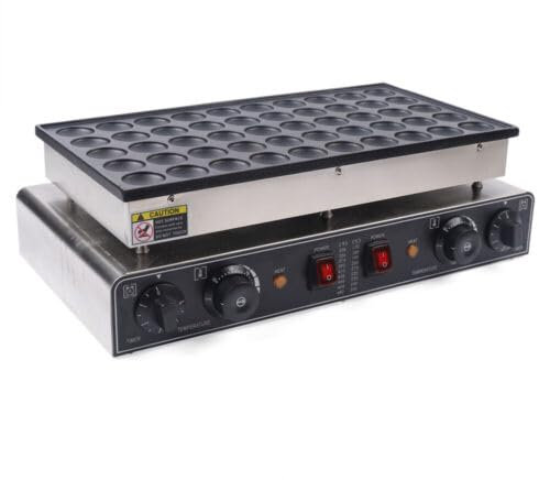Nonstick Electric Pancake Machine, 50 Holes Pancake Maker Iron Baker Waffle Maker Toaster Machine Eggs Crepe Pan 53.3x30.5x20.3cm