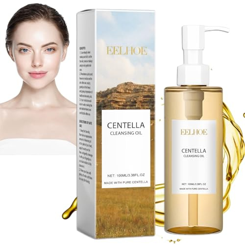 Centella Cleansing Oil,Natural Oil Cleaner,Face Cleanser Women,Oil-Based Facial Cleanser Gentle Makeup Removal,Make Up Remover,Cleansing Oil for Face,Face Wash Women,Gentle Cleanser,Facial Cleansers