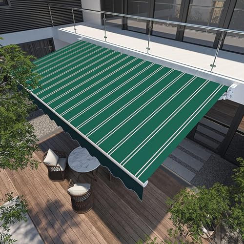 Tenda da sole elettrica retrattile di alta qualità – Due confezioni di tende motorizzate automatiche a manovella per baldacchino, balcone, copertura per patio a colori