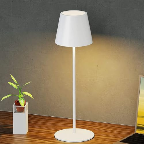 GEPROSMA Cordless Table Lamp Bedside Lamp Rechargeable Battery 5200mah, Metal Modern Desk Lamp 15 38CM,LED Touch Dimmable,Small Portable Wireless Light for Bedroom Living Room Kitchen Outdoor,IP54