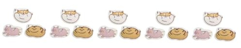 FRCOLOR 15pcs Eco Sponges Bath Kitchen Cleaning Sponges Wood Pulp Dishcloth Compression Cartoon Dishcloth for Dishes More