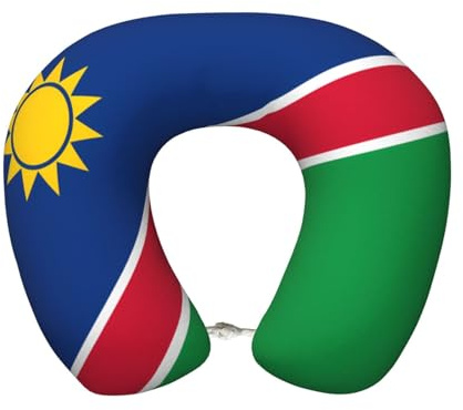 WBQLSL Flagge von Namibia Memory Foam Reisekissen Reise U-Form Nackenkissen Camping Home Office Fahren Kopfstütze Freizeit