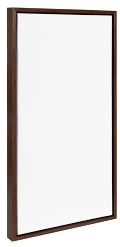 Kate and Laurel Sylvie Blank Framed Canvas Wall Art; 14x26.5 Brown; Modern Empty Canvas for Paint-Your-Own Art; Ready to Paint Premium Canvas Already Framed