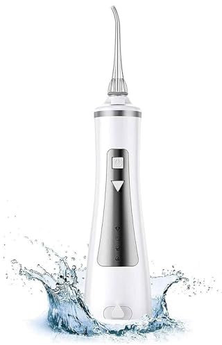 Water Flosser Cordless for Teeth, 250ML Professional Dental Oral Irrigator, Portable and Rechargeable IPX7 Waterproof Powerful Battery Life Teeth Cleaner for Home Travel, Braces and Bridges Car