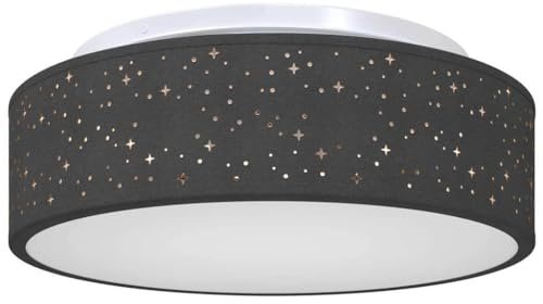 vidaXL Lampada da soffitto Nero 38 x 38 x 13,5 cm Tessuto