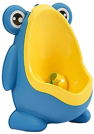 FRCOLOR Orinatoio per Bambini a Forma di Anfibio Cartone Animato, in Pp Blu, Design Unico da Muro per Bagno Infantile, Vasino per Allenamento per Maschi Stile Casuale