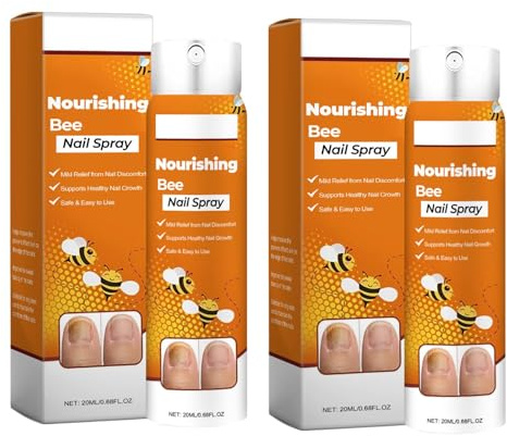 2PCS Bienengift Nagelpflege Spray, Nagelverteidigung Stärkung Nagelhaut, NägelReparatur Serum für Fingernägel und Fußnägel
