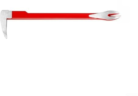 Barra de palanca de extracción de clavos resistente con diseño de doble garra para tirar de clavos de precisión, construcción de acero de aleación con resistencia (245 mm)