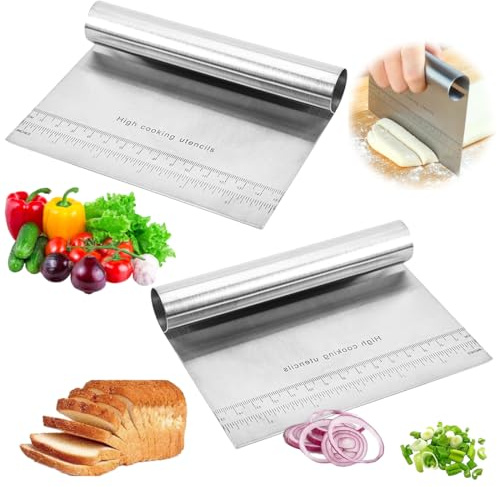 EJRUP 2 Pezzi Tarocco Per Impasti, Taglia Impasto, Spatola Pizza, Spatola Tagliapasta Per Torte, Pizza, Torte, Dough