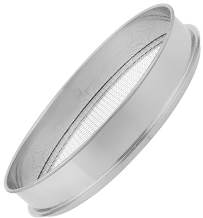 DIYEAH Tamis à Terre en Acier Inoxydable 30 CM Diamètre Tamis de Jardin Multifonction pour Compost Sable Cailloux Bac de Tamisage pour Sol Géologique et Jardinage