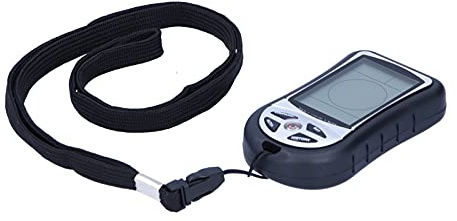 Walmeck Altimetro Digitale Multifunzione, Barometro, Termometro Bussola Misuratore Esterno Portatile con Display a 16 modalità Direzionali, Correzione del Campo Magnetico Esterno per