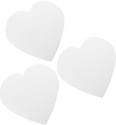 Healifty Manichino per Torta a Forma di Cuore 3 Pezzi in Schiuma Bianca 8 Pollici, Base per Decorazioni di Torte Nuziali e Compleanno, Supporto Riutilizzabile per Progetti Artistici