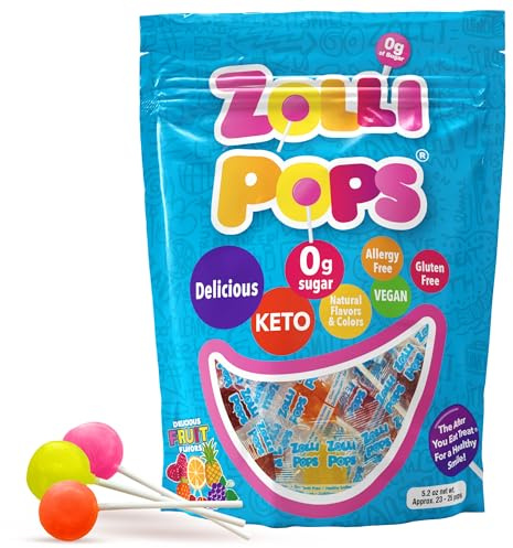 Zollipops Clean Teeth Pops, Anti Cavity Lollipops, Variety Pack, 25 Count by Zollipops