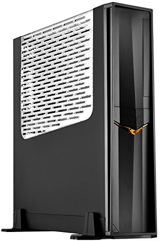 SilverStone Technology SST-RVZ02B-W Slim Gaming Computer Case for Mini-ITX Motherboards with Full Size GPU Support with Window, SST-RVZ02B-W-X