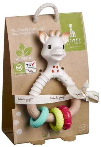 Sophie La Girafe Rassel So'Pure Naturrings , 1 Stück (1Er Pack)