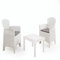 Maury's Salotto da Giardino Akita 3pz Antracite con Cuscini … (BIANCO)