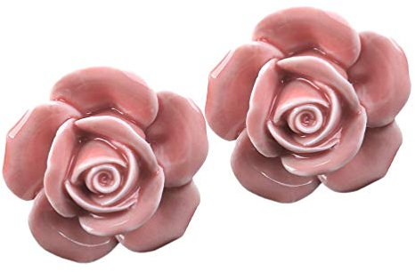 BESPORTBLE 2piezas Tiradores De Cerámica Rosa Para Armarios De Manillas Decorativas Para Muebles Fácil Instalación Diseño Elegante