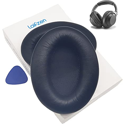 Lambskin XM3 Earpads for Sony WH-1000XM3 Headphones Replacement 1000 XM 3 Real Sheepskin Leather Ear Pads Cushions Earmuffs Cups Covers (Black)