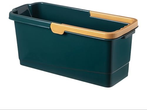 Mopp-Eimer Mit Rädern, 10 L (2,6 Gallonen), Kunststoff-Mopp-Eimer For Nass- Und Trockengebrauch, Bequemer, Langlebiger Ausgießgriff For Boden-, Haushalts- Und Fensterreinigung ( Color : Green , Size :