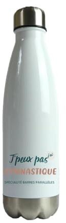 CADEAUX.COM - Gourde Personnalisable - J'peux Pas J'Ai Gymnastique - Gourde Isotherme Personnalisée - 500ml - Bouteille Thermos avec Message - Idée Cadeau Original- Cadeau Homme - Cadeau Femme