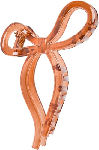 styleBREAKER Pince à cheveux pour femmes en forme de noeud, pince à cheveux, noeud en plastique, accessoire pour cheveux 04027052, couleur:Marron transparent