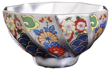 CAPIJIONG Set da tè Kung Fu in ceramica smaltata argento smaltato tazza singola in ceramica europea - 100 ml