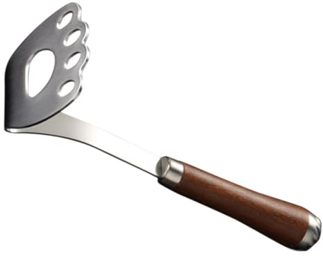 SOLUSTRE Schiacciapatate Manuale Acciaio Inossidabile con Massello Utensile Resistente per Purè e Verdure Design e Facile da Uso Professionale e
