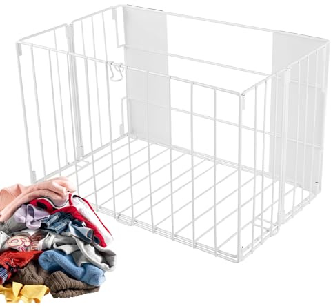 Magnetic Dryer Ball Holder - 11.02x4.33x4.33 inches Dryer Ball Container Storage Holder, Foldable Decorative Shelf Basket for Bedroom Locker Refrigerator Dorm Closet Fridge Classroom Bathroom