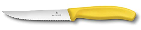 Victorinox pizzamesser gul med vågor, 6.7936.12L8